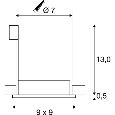 Fgl Out GU10 SQUARE ceiling lamp