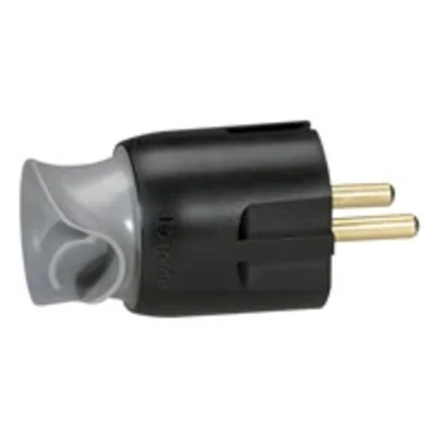 FICHE 2P+Z - 16A - PLASTIQUE - NOIRE - ROTATIVE