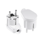 Fiche angulaire amovible Uni-SCHUKO 2p+Z 16A 250V WT-16U blanc