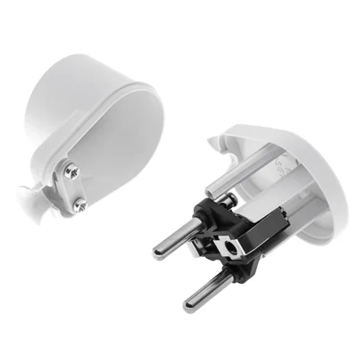 Fiche angulaire détachable 2p+Z 16A 250V WT-16 blanc