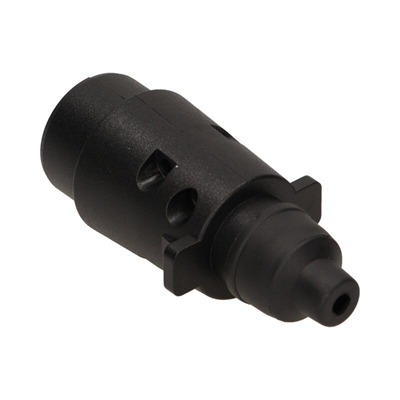 Fiche de remorque de voiture en plastique 7 broches 12/24V noir
