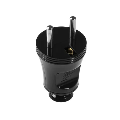 Fiche droite détachable 2p+Z 16A 250V WT-30 noir
