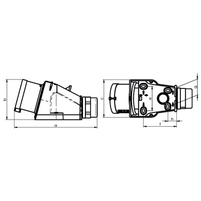 Fiche isolante pour récepteur 16 A/400 V 3P+N+Z IP-44 115