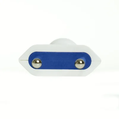 Fiche plate amovible 2,5A/250V isolation classe II. BLANC
