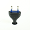 Fiche plate amovible 2,5A/250V isolation classe II. NOIR