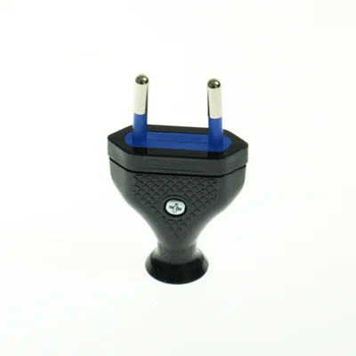 Fiche plate amovible 2,5A/250V isolation classe II. NOIR