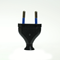 Fiche plate amovible 2,5A/250V isolation classe II. NOIR