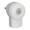 Fiche portable avec interrupteur et prise de signalisation simple blanc