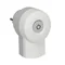 Fiche portable avec interrupteur et prise de signalisation simple blanc