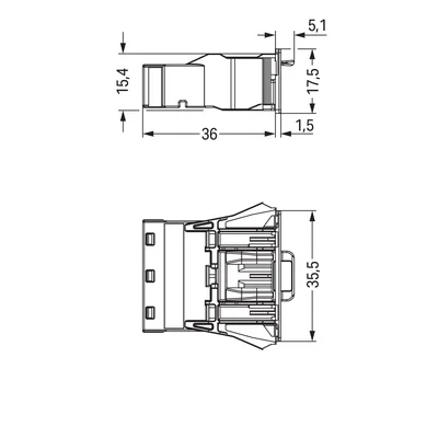 Fiche Snap-IN 3 pôles 4mm2 noir