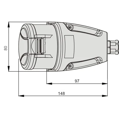 Фіксована розетка MINI GSM 32/5 Розетка 32A/400V 3P+N+Z