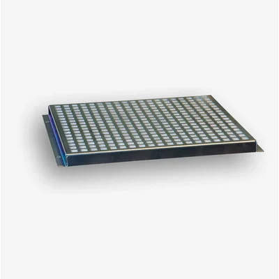 Filtering blanking plate with non-woven fabric for floor-standing EmiterNet cabinets of the EM/SH05D-xxxx and EM/ND-xxxx series for the central bushing