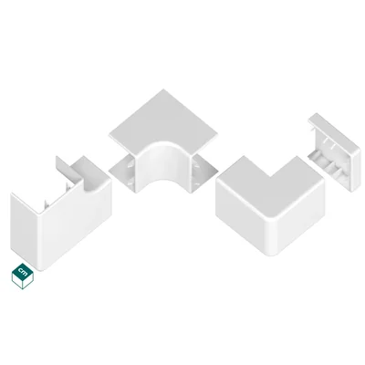 Fin du passe-câbles 40/40 PVC blanc