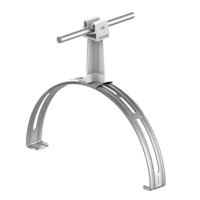 Firstgriff, ausziehbarer Stahlriegel, Höhe 7 cm, grauer Pfosten