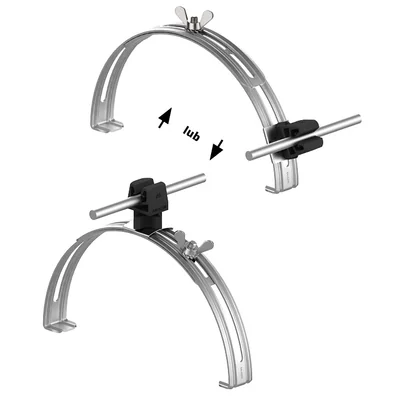 Firstkappenhalter, ausziehbar, mit Verriegelung, Hd=25 mm /OH/ schwarz, Typ AN-15P/OH/C-N