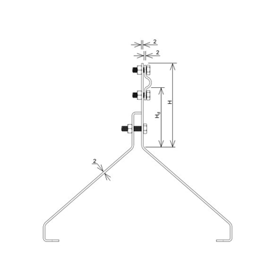 Firstziegel-Griffmuster 20 Z-Schraube H=10 cm /OG/