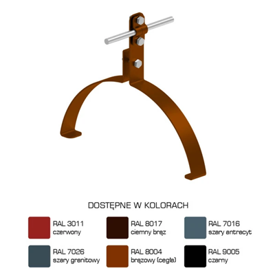 Firstziegelhalter 210 mm Z-Bolzen H=10 cm feuerverzinkt und pulverbeschichtet