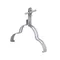 Firstziegelhalter, Prof. Z-Schraube, MUSTER 8, Hd=70mm /OG/, TYP AN-15H/OG/-N