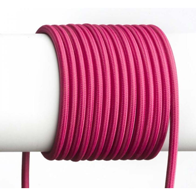 FIT 3x0,75 kabel tekstylny 1 mb fuksjowa