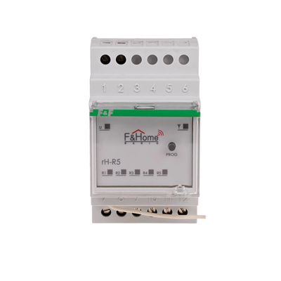 Five-channel relay for DIN rail