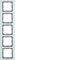 Five-gang aluminum/anthracite frame