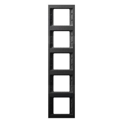 Five-gang vertical frame anthracite matte varnished