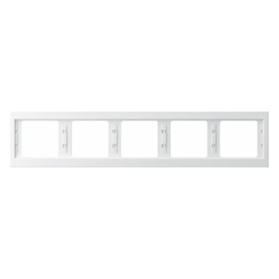 Fivefold horizontal white frame