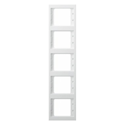 Fivefold vertical white frame