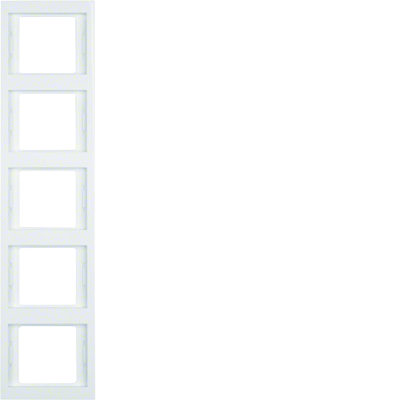 Fivefold vertical white frame