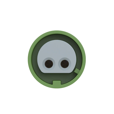 Fixed socket 16A 2P 24/42V 100-200Hz 4h IP44, nickel-plated contacts