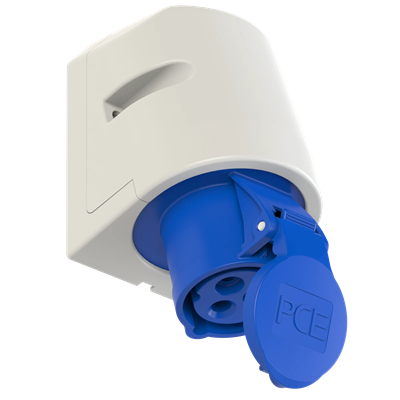 Fixed socket IP44 16A 230V 2P+E