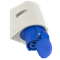 Fixed socket IP44 16A 230V 2P+E