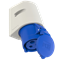 Fixed socket IP44 32A 230V 2P+E