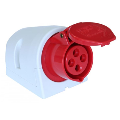 Fixed socket IP44 32A 230V 3P+E