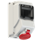 Fixed socket with inspection window 16A 3P+N+N 400V 50/60Hz 6h IP44