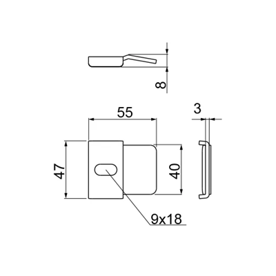 Fixing clip, ZMW