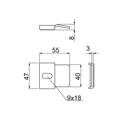 Fixing clip, ZMW