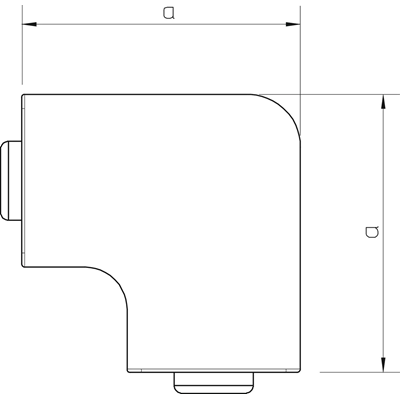 Flache Ecke 40X110