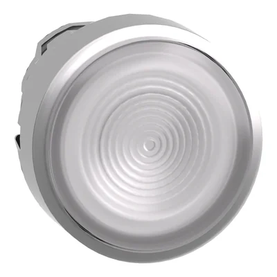 Flacher, weißer, selbstrückstellender LED-Welldrucktaster ohne Beschriftung