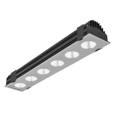 Flash LED nuevo 6x 70° 166W 23550lm 840 RF Negro STD 230V
