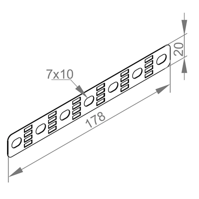 Flat bar for forming handles and hangers