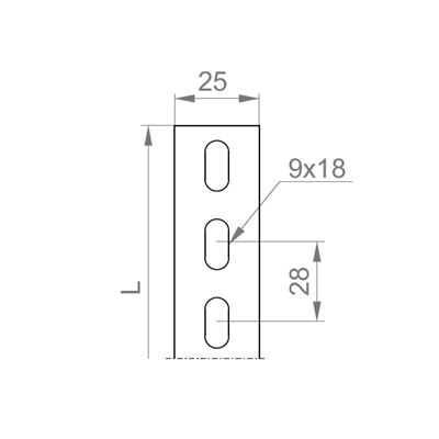 Flat bar in the strip, PTM25/50
