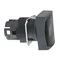 Flat black self-return button without backlight, rectangular plastic