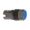 Flat blue push-button without backlight round plastic