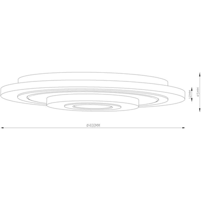FLAT CIRCLE White ceiling lamp