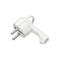 Flat, detachable plug for cables, with a handle, white