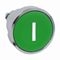 Flat, green, non-backlit metal push-button I