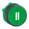Flat green push-button, non-illuminated, plastic II