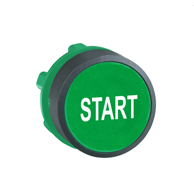 Flat green push-button without backlight plastic START