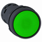 Flat green push-button without marking without backlight